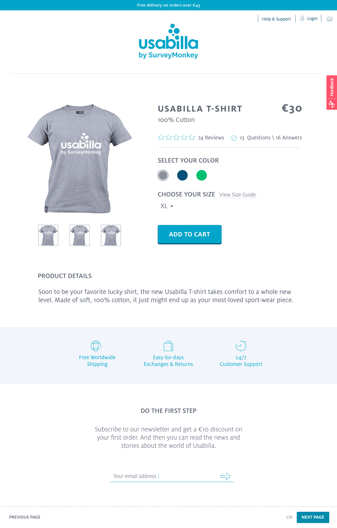 Product page